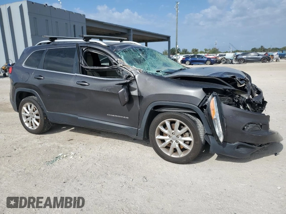 2016 Jeep Cherokee Limited with VIN 1C4PJLDS9GW275138, listed as a Copart auction lot 52558715 with 82,131 mi miles and Salvage Title. Bid and sale history available at carsss.com. Image 4.