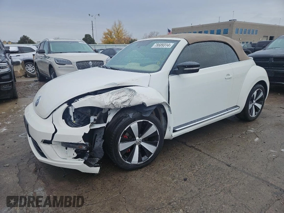 2013 Volkswagen Beetle with VIN 3VW7S7AT4DM827347, listed as a Copart auction lot 78689314 with 137,114 mi miles and Salvage Title. Bid and sale history available at DreamBid. Image 1.