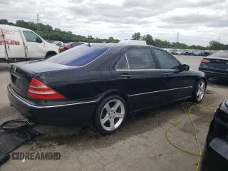 2002 Mercedes-Benz S-Class 6.0L with VIN WDBNG78J82A253733, listed as a Copart auction lot 66176834 with 9,151 mi miles and Salvage Title. Bid and sale history available at carsss.com. Image 3.