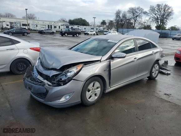 2012 Hyundai Sonata Hybrid with VIN KMHEC4A42CA034201, listed as a Copart auction lot 41503055 with 0 mi miles and Salvage Title. Bid and sale history available at carsss.com. Image 1.