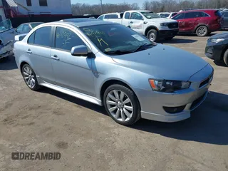 2010 Mitsubishi Lancer GTS with VIN JA32U8FW3AU019416, listed as a IAAI auction lot 41642992 with 114,348 mi miles. Bid and sale history available at carsss.com. Image 1.