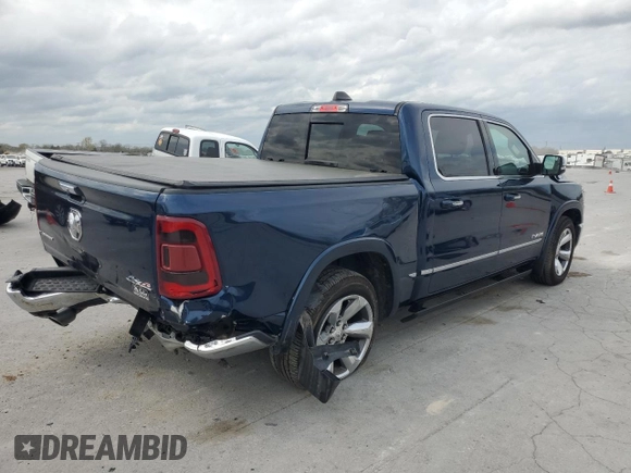2020 Ram 1500 Limited with VIN 1C6SRFHT0LN314794, listed as a Copart auction lot 51520715 with 61,397 mi miles and Salvage title. Bid and sale history available at DreamBid. Image 3.