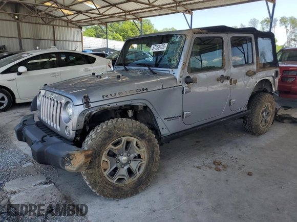 2017 Jeep Wrangler Unlimited Rubicon with VIN 1C4BJWFG4HL677477, listed as a Copart auction lot 57758175 with 89,584 mi miles and Salvage title. Bid and sale history available at DreamBid. Image 1.