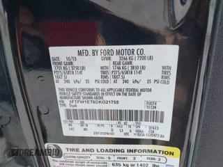 2013 Ford F-150 XL with VIN 1FTFW1ET6DKG21755, listed as a IAAI auction lot 42361049 with 264,756 mi miles and . Bid and sale history available at DreamBid. Image 9.