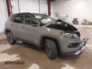 2022 Jeep Compass High Altitude with VIN 3C4NJDCB3NT144370, listed as a IAAI auction lot 41608243 with 20,610 mi miles and . Bid and sale history available at carsss.com. Image 1.