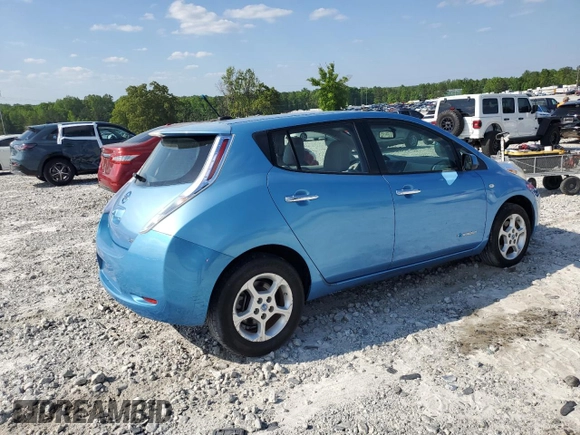 2011 Nissan LEAF SL-e with VIN JN1AZ0CP0BT003522, listed as a Copart auction lot 54838115 with 58,080 mi miles and Clean Title. Bid and sale history available at carsss.com. Image 3.