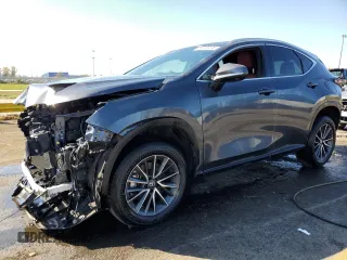 2024 Lexus NX with VIN 2T2GGCEZ7RC033708, listed as a Copart auction lot 76576974 with 9,747 mi miles and Salvage Title. Bid and sale history available at carsss.com. Image 1.