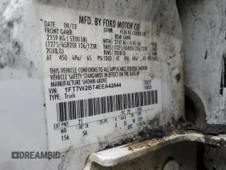 2014 Ford F-250 XL with VIN 1FT7W2BT4EEA42844, listed as a Copart auction lot 79709914 with Not provided miles and Non repairable. Bid and sale history available at DreamBid. Image 12.