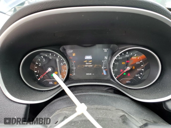 2019 Jeep Compass High Altitude with VIN 3C4NJDCB4KT675458, listed as a Copart auction lot 57132675 with 56,549 mi miles and Salvage title. Bid and sale history available at DreamBid. Image 9.