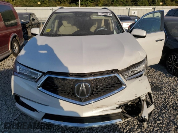 2020 Acura MDX w/Advance Pkg with VIN 5J8YD4H80LL016759, listed as a Copart auction lot 75856524 with 80,320 mi miles and Salvage Title. Bid and sale history available at carsss.com. Image 11.