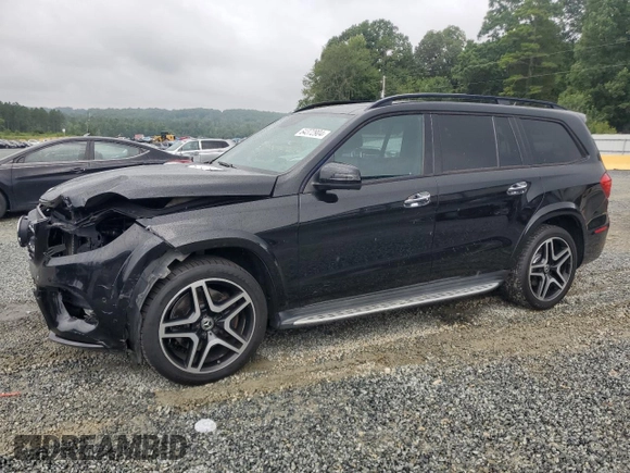 2017 Mercedes-Benz GLS 550 with VIN 4JGDF7DE7HA780580, listed as a Copart auction lot 64372904 with 141,331 mi miles and Salvage Title. Bid and sale history available at DreamBid. Image 1.