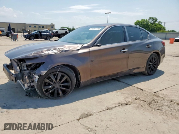 2017 Infiniti Q50 Premium with VIN JN1EV7AP7HM739109, listed as a Copart auction lot 59204345 with 62,480 mi miles and Salvage title. Bid and sale history available at DreamBid. Image 1.
