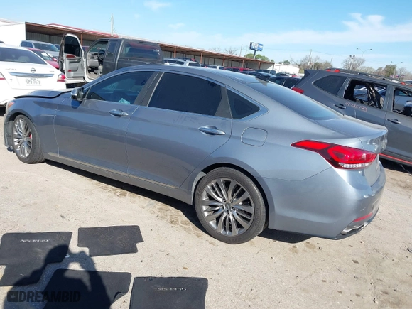 2015 Hyundai Genesis 5.0L with VIN KMHGN4JF9FU024515, listed as a IAAI auction lot 41741222 with 148,242 mi miles. Bid and sale history available at carsss.com. Image 3.