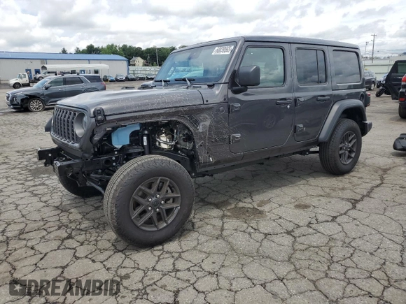 2025 Jeep Wrangler Sport S with VIN 1C4PJXDN0SW521570, listed as a Copart auction lot 60039565 with 3,083 mi miles and Salvage title. Bid and sale history available at DreamBid. Image 1.