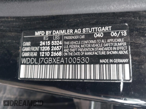 2014 Mercedes-Benz CLS 63 S AMG with VIN WDDLJ7GBXEA100530, listed as a IAAI auction lot 42033256 with 91,350 mi miles and . Bid and sale history available at DreamBid. Image 9.