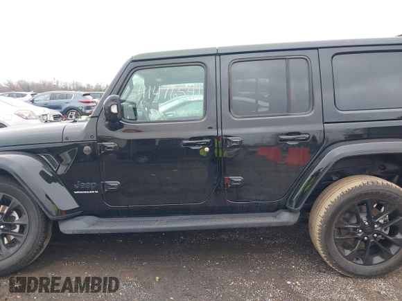 2023 Jeep Wrangler Sahara with VIN 1C4HJXEN4PW533148, listed as a IAAI auction lot 41476541 with 35,195 mi miles. Bid and sale history available at carsss.com. Image 14.