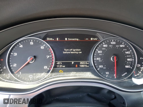 2015 Audi A6 Premium Plus z VIN WAUFGAFC5FN044372, wystawiony jako Copart lot #53785385 z przebiegiem 108 015 mil mil oraz Szkoda całkowita • Salvage title. Historia ofert i sprzedaży dostępna na DreamBid. Obrazek 9.