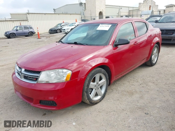 2014 Dodge Avenger SE with VIN 1C3CDZAB0EN147245, listed as a IAAI auction lot 42127010 with 161,260 mi miles. Bid and sale history available at carsss.com. Image 2.