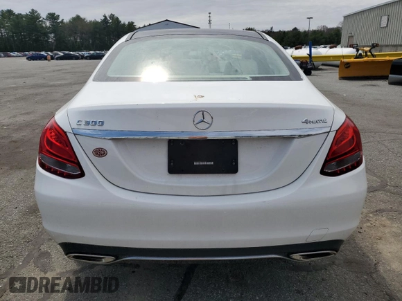 2016 Mercedes-Benz C 300 Luxury with VIN 55SWF4KB2GU170367, listed as a Copart auction lot 53978375 with 75,342 mi miles and Salvage title. Bid and sale history available at DreamBid. Image 6.