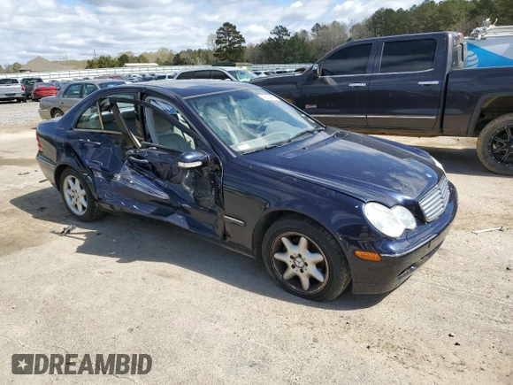 2003 Mercedes-Benz C 240 with VIN WDBRF61JX3A513527, listed as a Copart auction lot 49860405 with 95,524 mi miles and Salvage title. Bid and sale history available at DreamBid. Image 4.