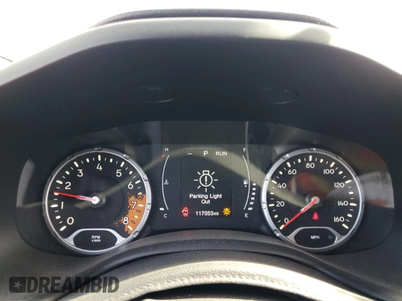 2017 Jeep Renegade Latitude with VIN ZACCJBBB7HPG57002, listed as a Copart auction lot 58260455 with 117,053 mi miles and Salvage title. Bid and sale history available at DreamBid. Image 9.