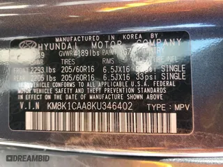 2019 Hyundai Kona SE with VIN KM8K1CAA8KU346402, listed as a Copart auction lot 46371235 with 32,146 mi miles and Salvage Title. Bid and sale history available at carsss.com. Image 15.