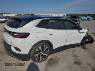 2021 Volkswagen ID.4 Pro S z VIN WVGKMPE22MP046499, wystawiony jako Copart lot #57947235 z przebiegiem 26 759 mil mil oraz Nie do naprawy • Non repairable. Historia ofert i sprzedaży dostępna na DreamBid. Obrazek 3.