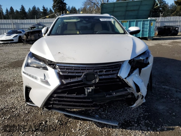 2021 Lexus NX with VIN JTJDJRDZXM2166755, listed as a Copart auction lot 44252825 with 57,518 mi miles and Salvage Title. Bid and sale history available at carsss.com. Image 5.