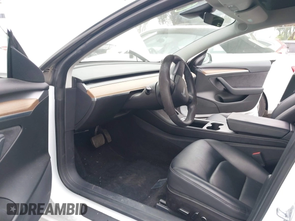 2022 Tesla Model 3 with VIN 5YJ3E1EA7NF108758, listed as a IAAI auction lot 41824437 with Not Provided miles. Bid and sale history available at carsss.com. Image 20.