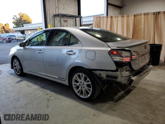 2010 Lexus HS 250h with VIN JTHBB1BA7A2010608, listed as a Copart auction lot 84322074 with 168,327 mi miles and Salvage Title. Bid and sale history available at DreamBid. Image 2.