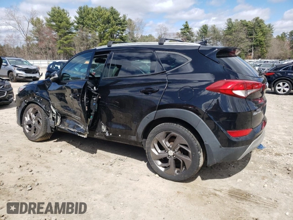 2018 Hyundai Tucson Sport z VIN KM8J3CAL5JU792853, wystawiony jako Copart lot #53030245 z przebiegiem 84 306 mil mil oraz Szkody całkowita. Historia ofert i sprzedaży dostępna na DreamBid. Obrazek 2.