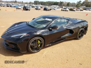 2022 Chevrolet Corvette 2LT with VIN 1G1YB2D49N5106004, listed as a Copart auction lot 49067245 with 15,247 mi miles and Salvage Title. Bid and sale history available at carsss.com. Image 1.