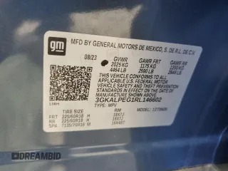 2024 GMC Terrain SLT with VIN 3GKALPEG1RL146602, listed as a Copart auction lot 59375185 with 29,640 mi miles and Salvage title. Bid and sale history available at DreamBid. Image 12.