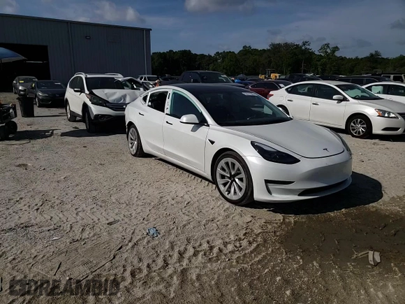 2022 Tesla Model 3 with VIN 5YJ3E1EA0NF320658, listed as a Copart auction lot 53317305 with 27,839 mi miles and Non Repairable. Bid and sale history available at carsss.com. Image 14.