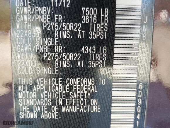 2013 Infiniti QX56 with VIN JN8AZ2NE6D9041572, listed as a Copart auction lot 45498485 with 130,462 mi miles and Salvage Title. Bid and sale history available at carsss.com. Image 14.