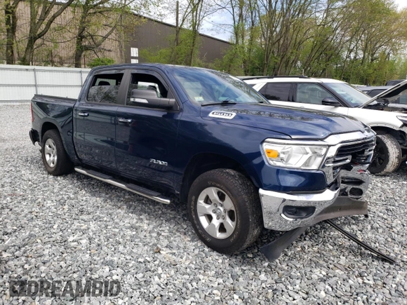 2020 Ram 1500 Big Horn with VIN 1C6RRFFG9LN314443, listed as a Copart auction lot 55837055 with 44,887 mi miles and Salvage title. Bid and sale history available at DreamBid. Image 4.