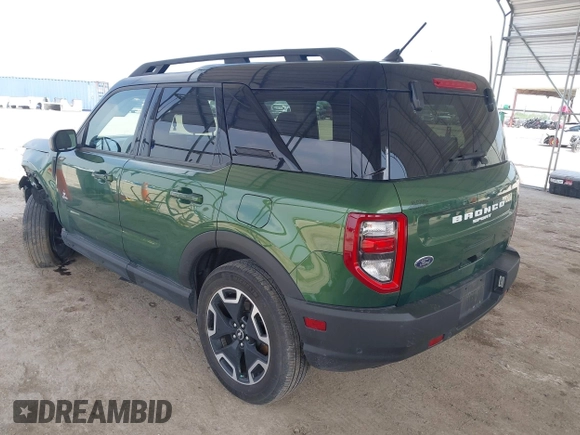 2023 Ford Bronco Sport Outer Banks with VIN 3FMCR9C62PRD07084, listed as a IAAI auction lot 41914187 with 21,256 mi miles and . Bid and sale history available at DreamBid. Image 3.