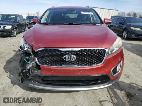 2017 Kia Sorento EX V6 with VIN 5XYPH4A51HG192026, listed as a Copart auction lot 84047994 with 112,610 mi miles and Salvage Title. Bid and sale history available at carsss.com. Image 5.