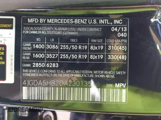 2013 Mercedes-Benz M 350 with VIN 4JGDA5HB2DA230135, listed as a IAAI auction lot 42097991 with 63,669 mi miles and . Bid and sale history available at carsss.com. Image 9.