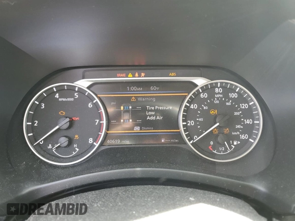 2021 Nissan Sentra SV with VIN 3N1AB8CVXMY258190, listed as a Copart auction lot 50016025 with 40,619 mi miles and Salvage Title. Bid and sale history available at DreamBid. Image 9.