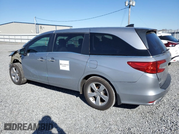 2019 Honda Odyssey EX-L with VIN 5FNRL6H77KB118277, listed as a Copart auction lot 48949955 with 166,843 mi miles and Salvage Title. Bid and sale history available at DreamBid. Image 2.