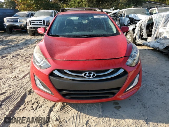 2013 Hyundai Elantra GT with VIN KMHD35LE1DU107615, listed as a Copart auction lot 75410724 with 24,150 mi miles and Salvage Title. Bid and sale history available at carsss.com. Image 5.