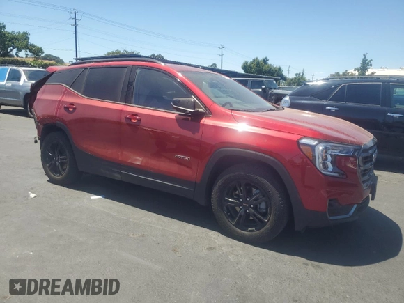 2024 GMC Terrain AT4 with VIN 3GKALYEG8RL211032, listed as a Copart auction lot 61607795 with 17,251 mi miles and Salvage title. Bid and sale history available at DreamBid. Image 4.
