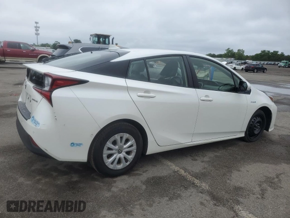 2019 Toyota Prius L Eco z VIN JTDKARFU4K3091067, wystawiony jako Copart lot #59710505 z przebiegiem 80 659 mil mil oraz Szkoda całkowita • Salvage title. Historia ofert i sprzedaży dostępna na DreamBid. Obrazek 3.