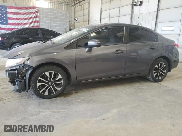2014 Honda Civic Sedan EX with VIN 19XFB2F89EE047734, listed as a Copart auction lot 52445725 with 96,822 mi miles and Salvage Title. Bid and sale history available at carsss.com. Image 1.