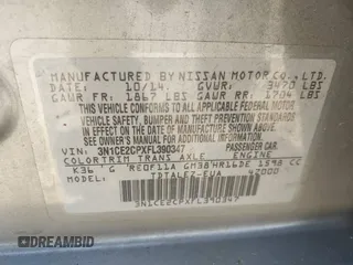 2015 Nissan Note SV with VIN 3N1CE2CPXFL390347, listed as a IAAI auction lot 42115455 with 117,924 mi miles and . Bid and sale history available at DreamBid. Image 9.