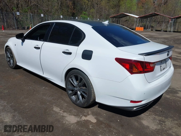 2014 Lexus GS 350 with VIN JTHBE1BL5E5038808, listed as a IAAI auction lot 41986207 with 181,659 mi miles. Bid and sale history available at carsss.com. Image 3.