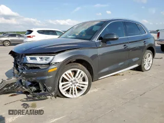 2019 Audi Q5 Premium Plus with VIN WA1BNAFY7K2052658, listed as a Copart auction lot 54954325 with 19,591 mi miles and Salvage title. Bid and sale history available at DreamBid. Image 1.