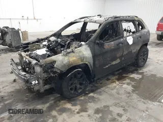 2019 Jeep Cherokee Trailhawk Elite with VIN 1C4PJMBX6KD397657, listed as a IAAI auction lot 41618926 with 1 mi miles. Bid and sale history available at carsss.com. Image 2.