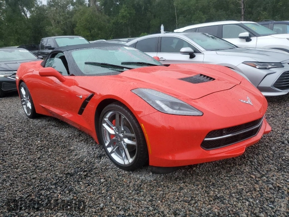 2016 Chevrolet Corvette 2LT with VIN 1G1YD3D72G5102468, listed as a Copart auction lot 74016444 with 0 mi miles and Salvage Title. Bid and sale history available at carsss.com. Image 4.